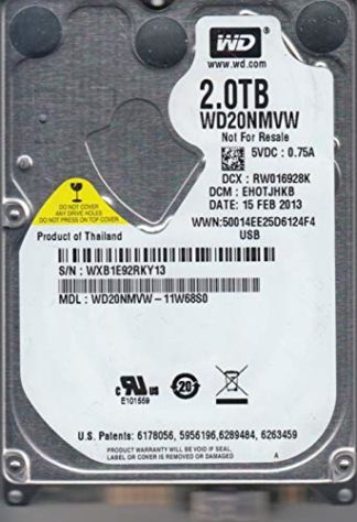 WD20NMVW-11W68S0, DCM EHOTJHKB, 2TB USB 2.5 Hard Drive