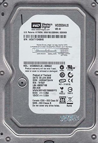WD2500AVJS-63B6A0, DCM HGRNNT2AHN, Western Digital 250GB SATA 3.5 Festplatte