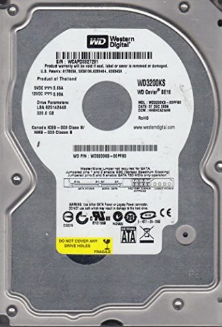 WD3200KS-00PFB0, DCM HHBHCA2AHN, Western Digital 320GB SATA 3.5 Hard Drive