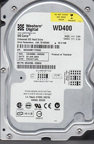 WD400BB-00DKA0, DCM HSCACTJAH, Western Digital 40GB IDE 3.5 Festplatte
