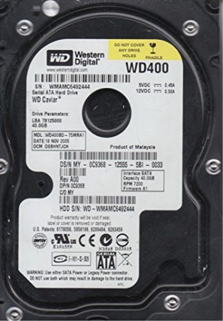 WD400BD-75MRA1, DCM DSBHNTJCH, Western Digital 40GB SATA 3.5 Festplatte