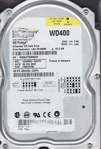 WD400EB-00CPF0, DCM HSBANV2A, Western Digital 40GB IDE 3.5 Festplatte