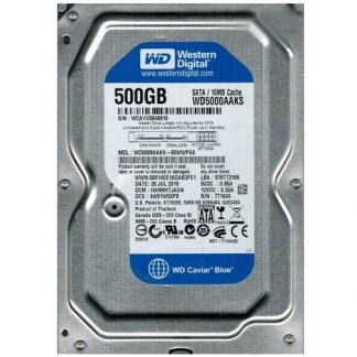 WD5000AAKS-00WWPA0, DCM HANNNTJMEN, Western Digital 500GB SATA 3.5 Festplatte