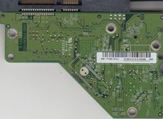 WD5000AAKX-00U6AA0, 2061-771640-103 AJ, WD SATA 3.5 PCB