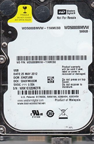 WD5000BMVW-11AMCS0, DCM EHOTJBB, Western Digital 500GB USB 2.5 Festplatte