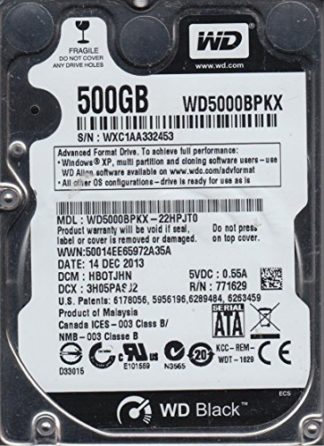 WD5000BPKX-22HPJT0, DCM HBOTJHN, Western Digital 500GB SATA 2.5 Festplatte