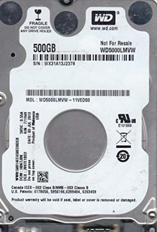 WD5000LMVW-11VEDS0, DCM HBKTJBK, 500GB USB 2.5 Hard Drive