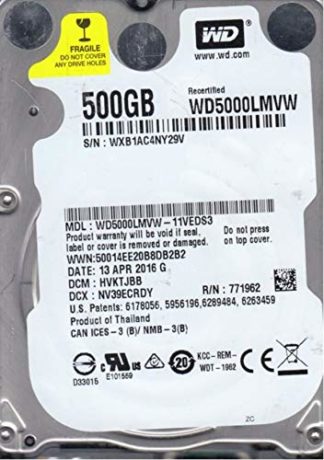 WD5000LMVW-11VEDS3, DCM HVKTJBB, 500GB USB 2.5 Hard Drive