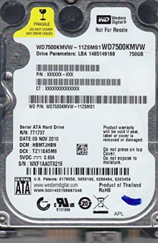 WD7500KMVW-11ZSMS1, DCM HBMTJHBN, Western Digital 750GB USB 2.5 Festplatte