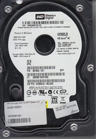 WD800JD-60LSA0, DCM DSBHYTJCH, Western Digital 80GB SATA 3.5 Festplatte