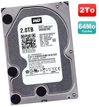 Western Digital Festplatte 2 zu SATA III 3.5 " WD WD20EZRZ-00Z5HB0 Rezertifiziert 6Gbps 5400RPM 64Mo